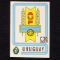 Preview: Uruguay Wappen Sticker No. 215 Panini - München 74