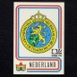 Preview: Nederland Wappen Sticker No. 232 Panini - München 74
