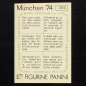 Preview: Artemio Franchi Sticker No. 286 Panini - München 74