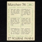 Preview: Giuseppe Sabadini Sticker No. 291 Panini - München 74