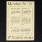Preview: Tarcisio Burgnich Sticker No. 295 Panini - München 74