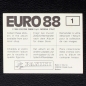 Preview: Berni Sticker  No. 1 Panini - Euro 88
