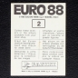 Preview: Berni Sticker No. 2 Panini - Euro 88