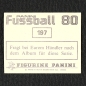 Preview: Pierre Littbarski Panini Sticker Nr. 197 - Fußball 80