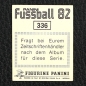 Preview: Bernd Förster Panini Sticker Nr. 336 - Fußball 82