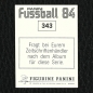 Preview: Bernd Förster Panini Sticker No. 343 - Fußball 84