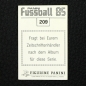 Preview: Pierre Littbarski Panini Sticker Nr. 209 - Fußball 85