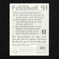Preview: Klaus Augenthaler Panini Sticker Nr. 409 - Fußball 91