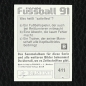 Preview: Olaf Thon Panini Sticker Nr. 411 - Fußball 91
