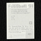Preview: Hans Pflügler Panini Sticker Nr. 421 - Fußball 91