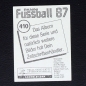 Preview: Ian Rush Panini Sticker Nr. 410 - Fußball 87