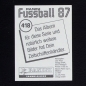 Preview: Bernd Schuster Panini Sticker Nr. 418 - Fußball 87