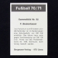Preview: Franz Beckenbauer Bergmann Sticker No. 52 - Fußball 70-71