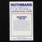 Preview: Manfred Kaltz Rothmans Card - Football International Stars 1984