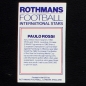 Preview: Paolo Rossi Rothmans Card - Football International Stars 1984