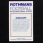 Preview: Dino Zoff Rothmans Card - Football International Stars 1984