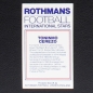 Preview: Toninho Cerezo Rothmans Card - Football International Stars 1984