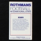 Preview: Eder Rothmans Card - Football International Stars 1984