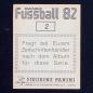 Preview: Meistertrophäe Panini Sticker No. 2 - Fußball 82