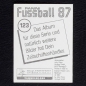 Preview: Olaf Thon Panini Sticker No. 123 - Fußball 87