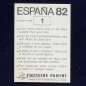 Preview: Espana 82 Nr. 1 Panini Sticker Pokal Wappen