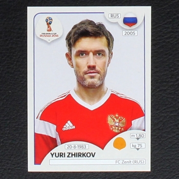 Zhirkov Panini Sticker No. 44 - Russia 2018