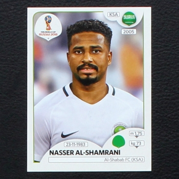 Al-Shamrani Panini Sticker No. 70 - Russia 2018