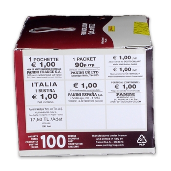 Qatar 2022 Panini Box mit 100 Tüten - Extra Sticker