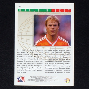 Ronald Koeman Upper Deck Trading Card No. 108 - USA 94