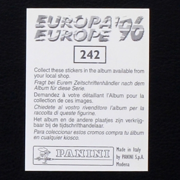 Euro 96 Nr. 242 Panini Sticker Paolo Maldini - schwarz