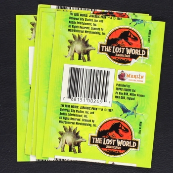 Jurassic Park 2 Merlin sticker bags - 5x empty
