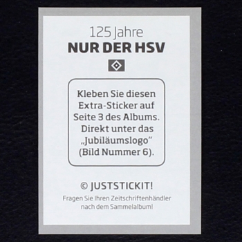 Nur der HSV Juststickit Panini Extra sticker - van der Vaart