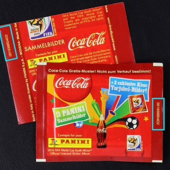 South Africa 2010 Panini - Coca Cola - Version 2 + Nummer 2x