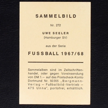 Uwe Seeler Bergmann Card  No. 272 - Fußball 1967
