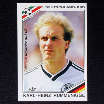 Mexico 86 No. 307 Panini sticker Rummenigge - La vache qui rit Version