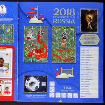 Russia 2018 Panini Sticker Album komplett + update