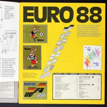 Euro 88 Panini sticker album complete
