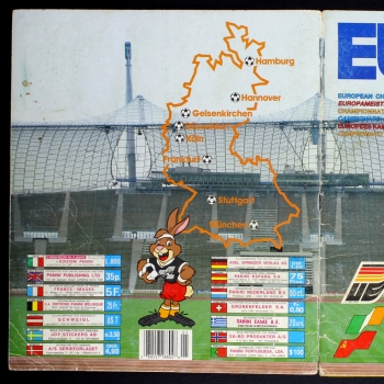 Euro 88 Panini Sticker Album komplett