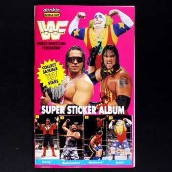 WWF Wrestling dunkin sticker Folder - Bubble Gum