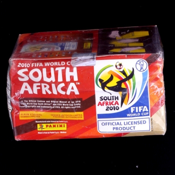 South Africa 2010 Panini box with 100 sticker bags - good