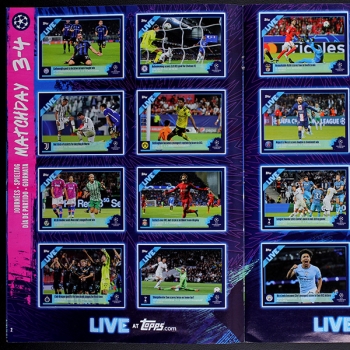 Preview: Champions League 2022 Live Topps Sticker Album komplett