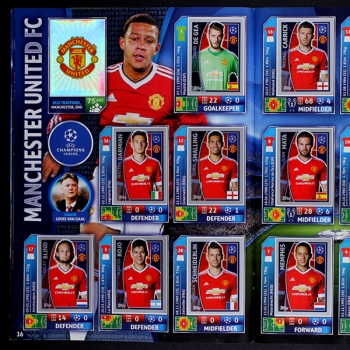 Champions League 2015 Topps Sticker Album komplett