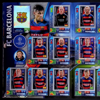 Champions League 2015 Topps Sticker Album komplett