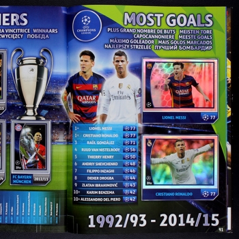 Champions League 2015 Topps Sticker Album komplett