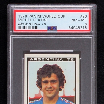 Michel Platini Argentina 78 Panini Sticker No. 90 - PSA 8