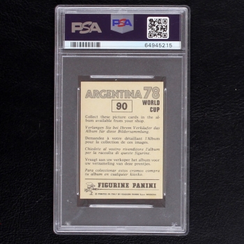 Michel Platini Argentina 78 Panini Sticker No. 90 - PSA 8