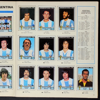 Argentina 78 Panini Sticker Album komplett - Fotboll VM Version