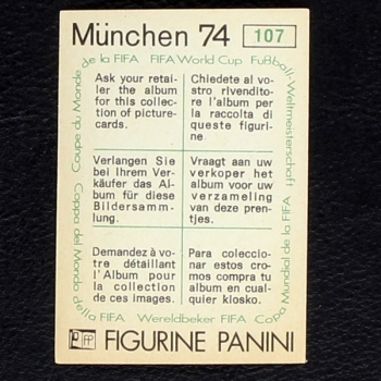 Preview: Jim Fraser Sticker No. 107 Panini - München 74