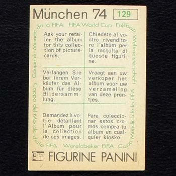 Wolfgang Löwe Sticker No. 129 Panini - München 74
