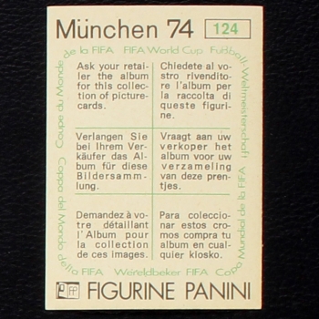 Preview: Wolfgang Seguin Sticker No. 124 Panini - München 74